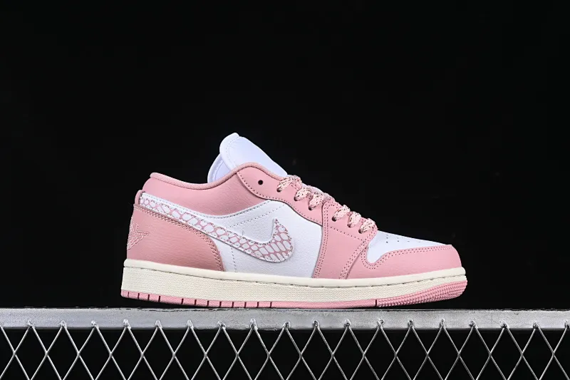 All categories Air Jordan Jordan series basketball shoes Air Jordan 1 Low Air Jordan 1 Low AJ1 Joe 1 customized model white pink low-top cultural and leisure sports sneakers DC0774-162